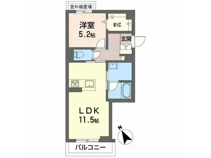 アンビエラ中川(1LDK/2階)の間取り写真