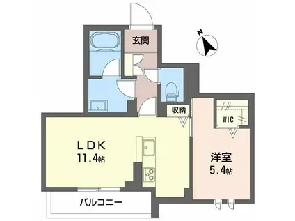 アンビエラ中川(1LDK/3階)の間取り写真