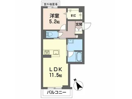 アンビエラ中川(1LDK/3階)の間取り写真
