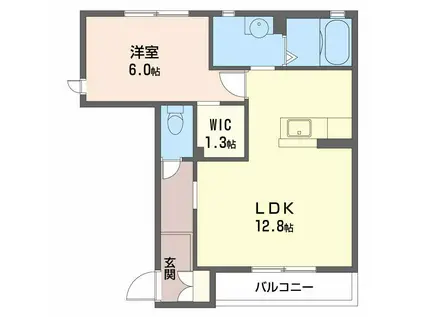 カーサレジオ(1LDK/1階)の間取り写真