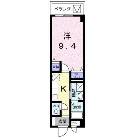 エスペランサ・ヤマダ(1K/2階)の間取り写真