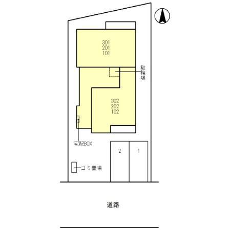 ルミナス古鍛冶町(1LDK/2階)の間取り写真