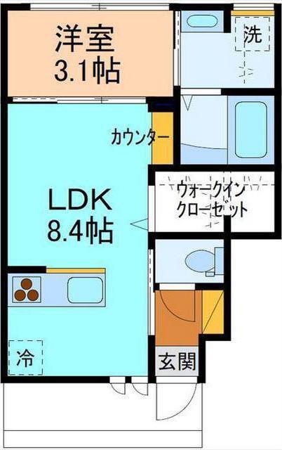 LALA(1LDK/1階)の間取り写真