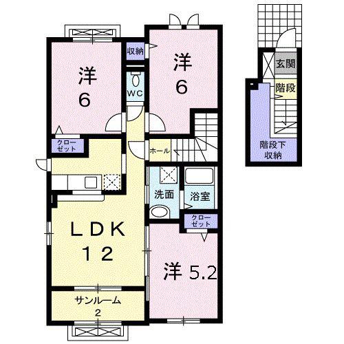 リブレ常盤台A(3LDK/2階)の間取り写真