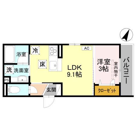 富山地鉄富山港線 奥田中学校前駅 徒歩13分 3階建 築1年