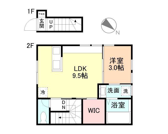 FIVE STAR(1LDK/2階)の間取り写真