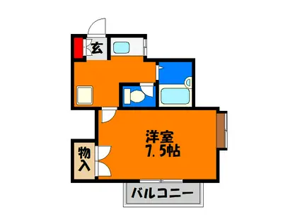 グレイスエミネンス(1K/1階)の間取り写真