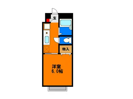 エステートピアKEI(ワンルーム/1階)の間取り写真