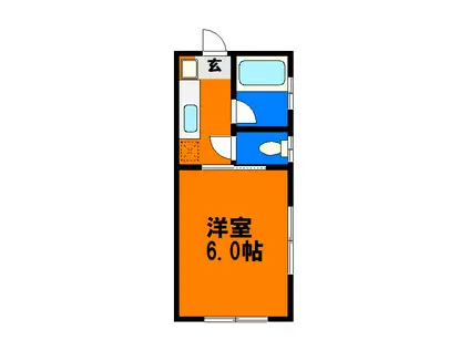 MKコーポ(1K/1階)の間取り写真