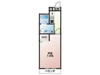 レクサス市川南Ⅲ(1K/1階)の間取り写真