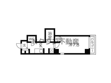 アンジュール栄(1K/5階)の間取り写真