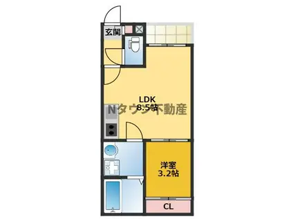 REGALEST S.FLOWER中村公園(1LDK/1階)の間取り写真