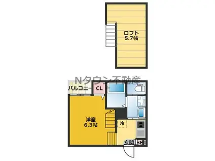 レクセラ(1K/1階)の間取り写真