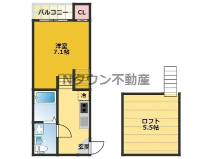 LA MER BLEU(1SK/1階)の間取り写真