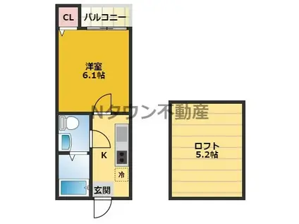 LA MAISOM YS本陣(1K/1階)の間取り写真