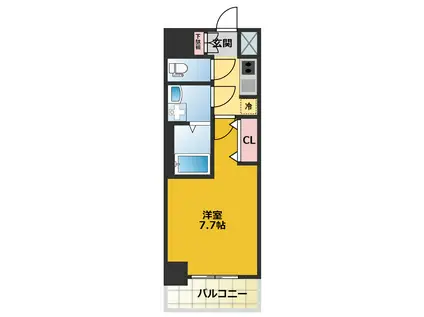 S-RESIDENCE庄内通ノース(1K/10階)の間取り写真