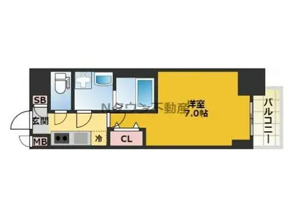 S-RESIDENCE名駅ノース(1K/5階)の間取り写真