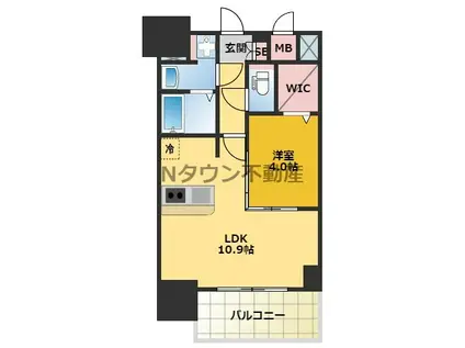 プレサンス鶴舞公園ウィズ(1LDK/10階)の間取り写真