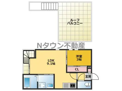 GRANDTIC ETINCELLE(1LDK/2階)の間取り写真