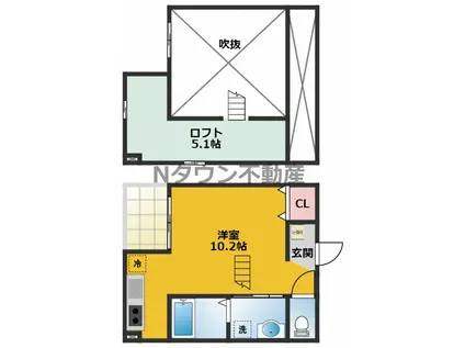 HAUSE(ワンルーム/1階)の間取り写真