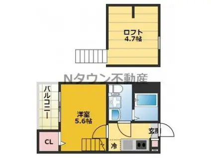 FELICE VITA(1K/1階)の間取り写真