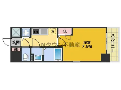 エスリード大須プレシア(1K/13階)の間取り写真
