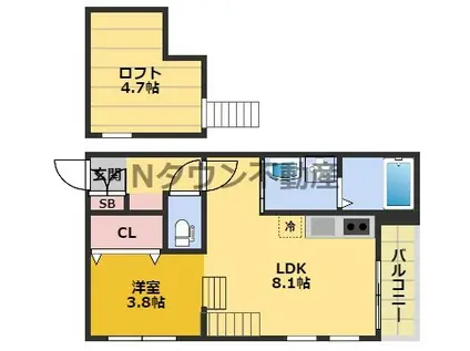 アーバンレジデンス名古屋(1LDK/1階)の間取り写真