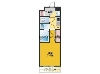 エステムコート名古屋栄プレシャス(1K/10階)の間取り写真