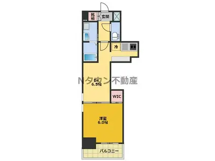 エステムプラザ名古屋駅前プライムタワー(1DK/13階)の間取り写真