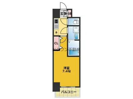 S-RESIDENCE浄心(1K/6階)の間取り写真