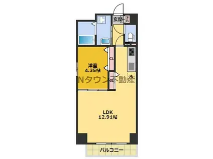 GRANDUKE千代田REGARIA(1LDK/7階)の間取り写真