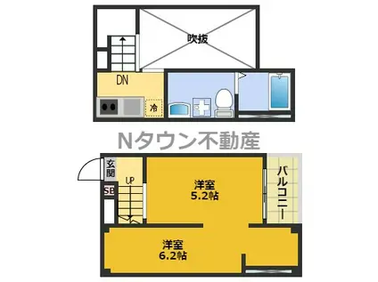 クラリエール 二瀬町 (ワンルーム/1階)の間取り写真
