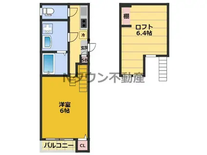 ANNEX COCO(1K/2階)の間取り写真