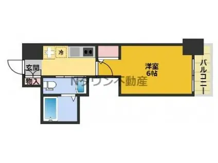 エステムコート名古屋千種グレイス(1K/5階)の間取り写真