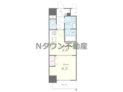 MEIBOU TESERA(1DK/12階)の間取り写真