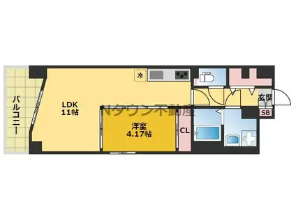 GRANDUKE大曽根(1LDK/7階)の間取り写真