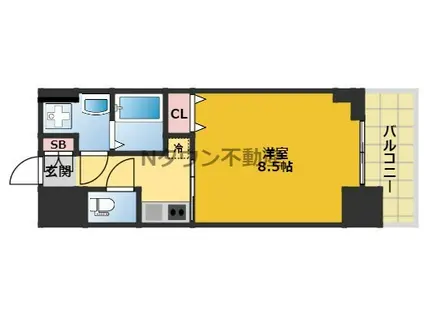 S-RESIDENCE平安通(1K/3階)の間取り写真