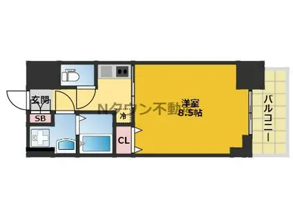 S-RESIDENCE平安通(1K/7階)の間取り写真