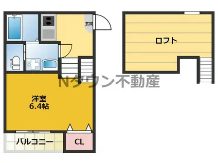 STABILITA新栄(1K/2階)の間取り写真