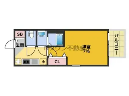 エステムコート名古屋栄プレシャス(1K/11階)の間取り写真