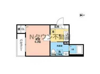 CRASTINE東味鋺3丁目Ⅱクラスティーネ(1K/3階)の間取り写真