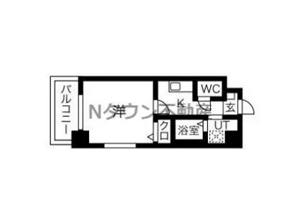 ボヌール新栄(1K/5階)の間取り写真