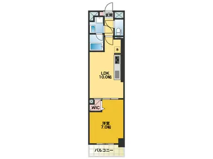 シュトルツ栄(1LDK/3階)の間取り写真