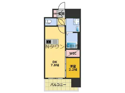 メイクスWアート上前津V(1DK/3階)の間取り写真