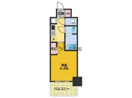 プレサンス名古屋菊井セルカ(1K/3階)の間取り写真