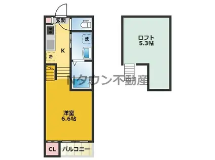 VILLALAFONTE(1K/1階)の間取り写真