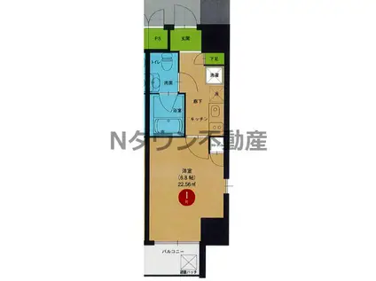 エルザビル名古屋駅前(1K/7階)の間取り写真