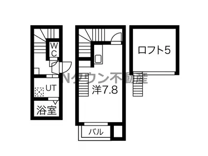 グローバル スタンス(1K/2階)の間取り写真