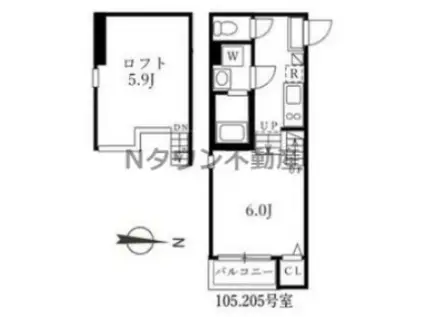 ハーモニーテラス清水Ⅳ(1K/1階)の間取り写真