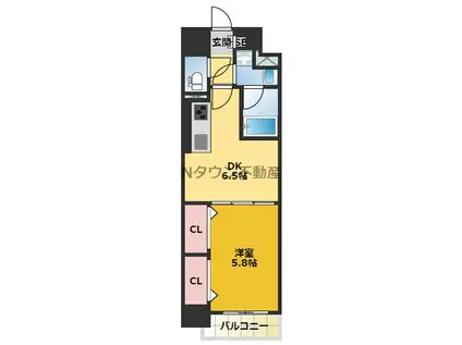 グラディアン大曽根(1DK/5階)の間取り写真